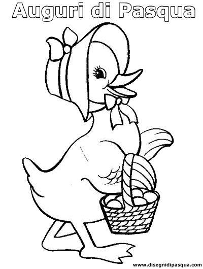 Disegno Papera di Pasqua